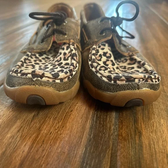Twisted X Boots women’s Cheetah print driving mocs. Western style moccasins. Sz8 - Picture 6 of 10